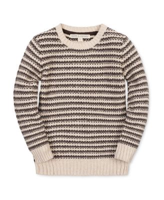 Boys' Organic Striped Crew Neck Pullover Sweater - Little Kid, Big Kid