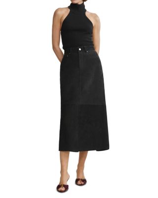 Alma Suede Midi Skirt