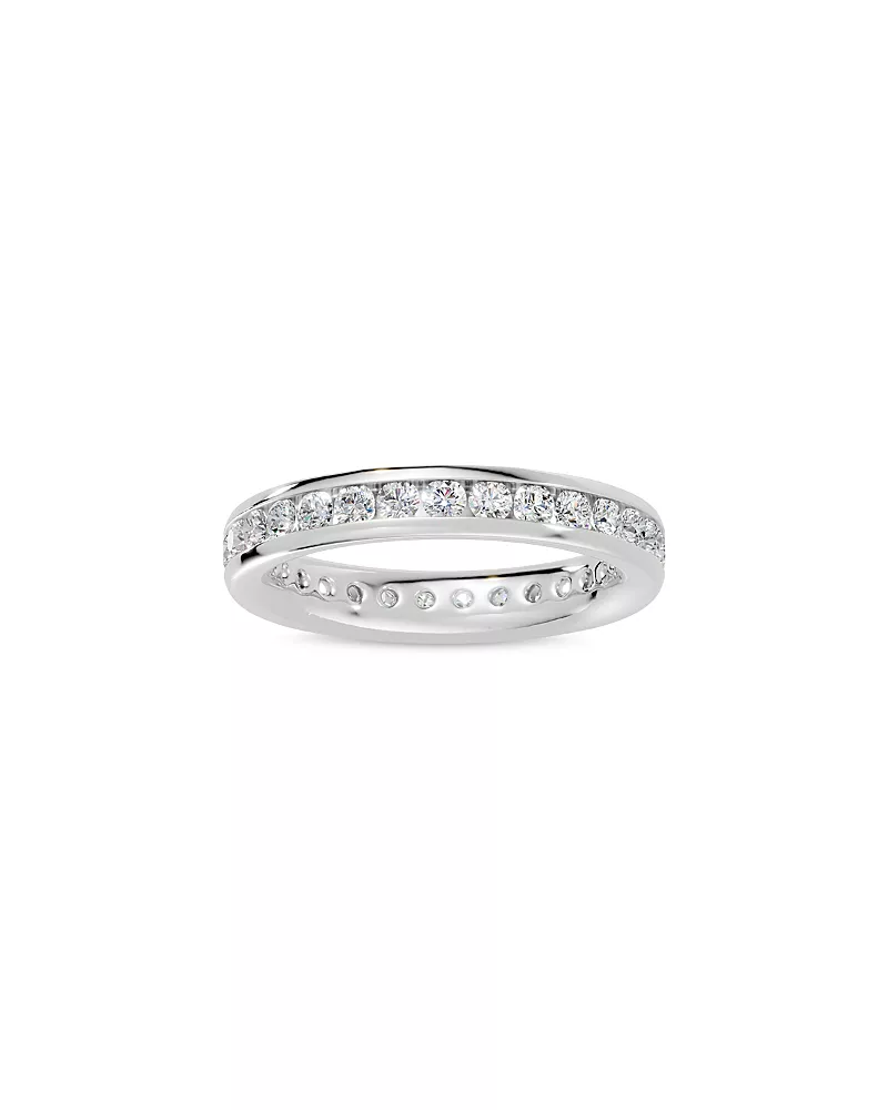 Bloomingdale's Fine Collection Diamond Channel Set Eternity Ring in 14K White Gold, 1.0 tcw