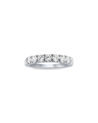 Bloomingdale's Fine Collection Luxe Collection Certified Lab Grown Diamond French Pave Band in 18K White Gold, 1.0 tcw
