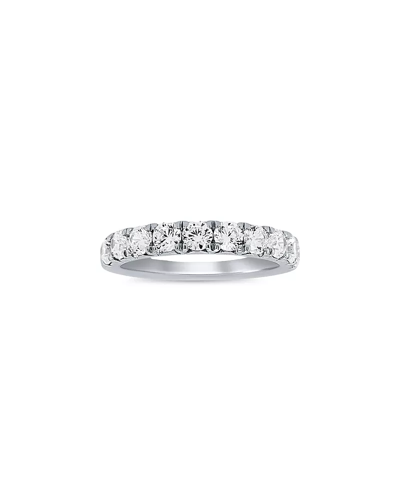 Bloomingdale's Fine Collection Luxe Collection Certified Lab Grown Diamond French Pave Band in 18K White Gold, 1.0 tcw