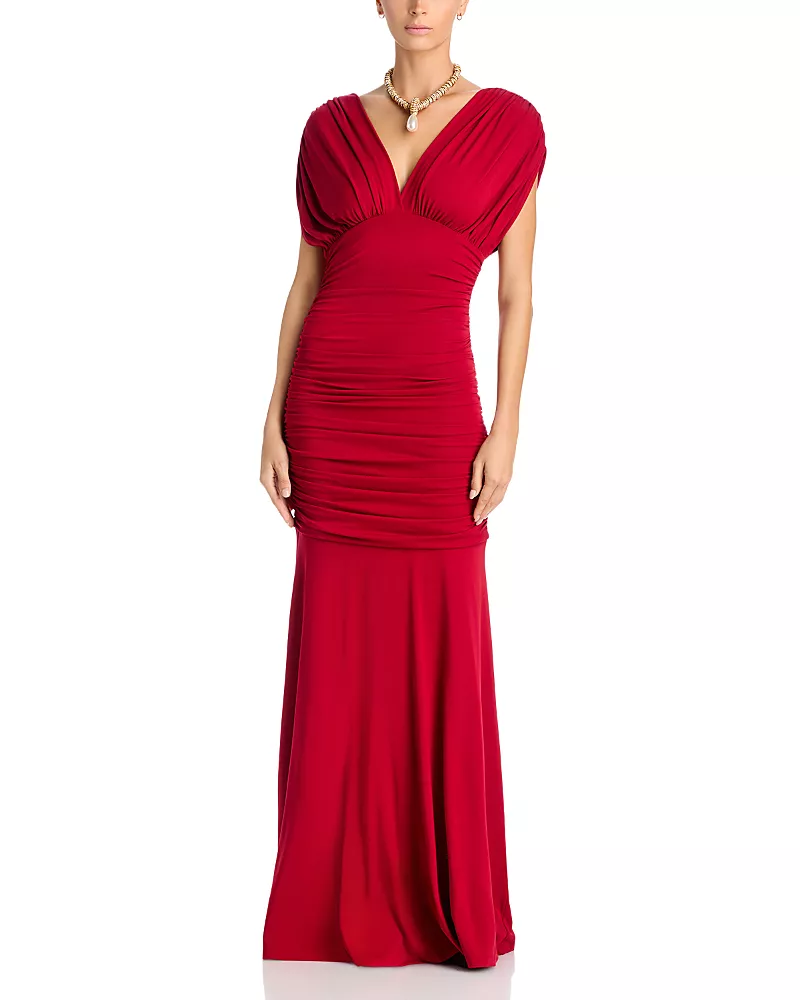 Simkhai Norvelle Draped Jersey Gown