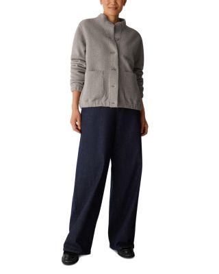 Lightweight Boiled Wool Stand Collar Jacket
