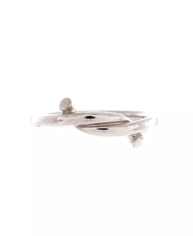 Pre-Owned Cartier Entrelaces Band Ring 18K White Gold