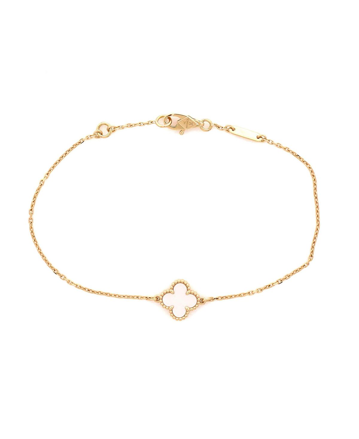 Pre-Owned Van Cleef & Arpels Sweet Alhambra Bracelet 18K Gold and Mother of Pearl
