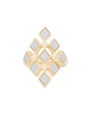 Eliza Two Tone Cocktail Ring