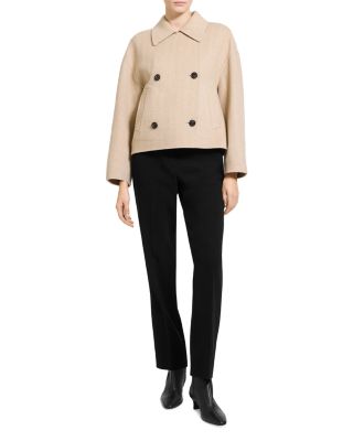 Double Breasted Wool & Cashmere Peacoat - thumbnail 2