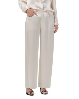 Brynn Wide Leg Satin Pants 