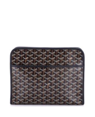 Jouvence GM Signature Chevron Coated Canvas Toiletry Pouch