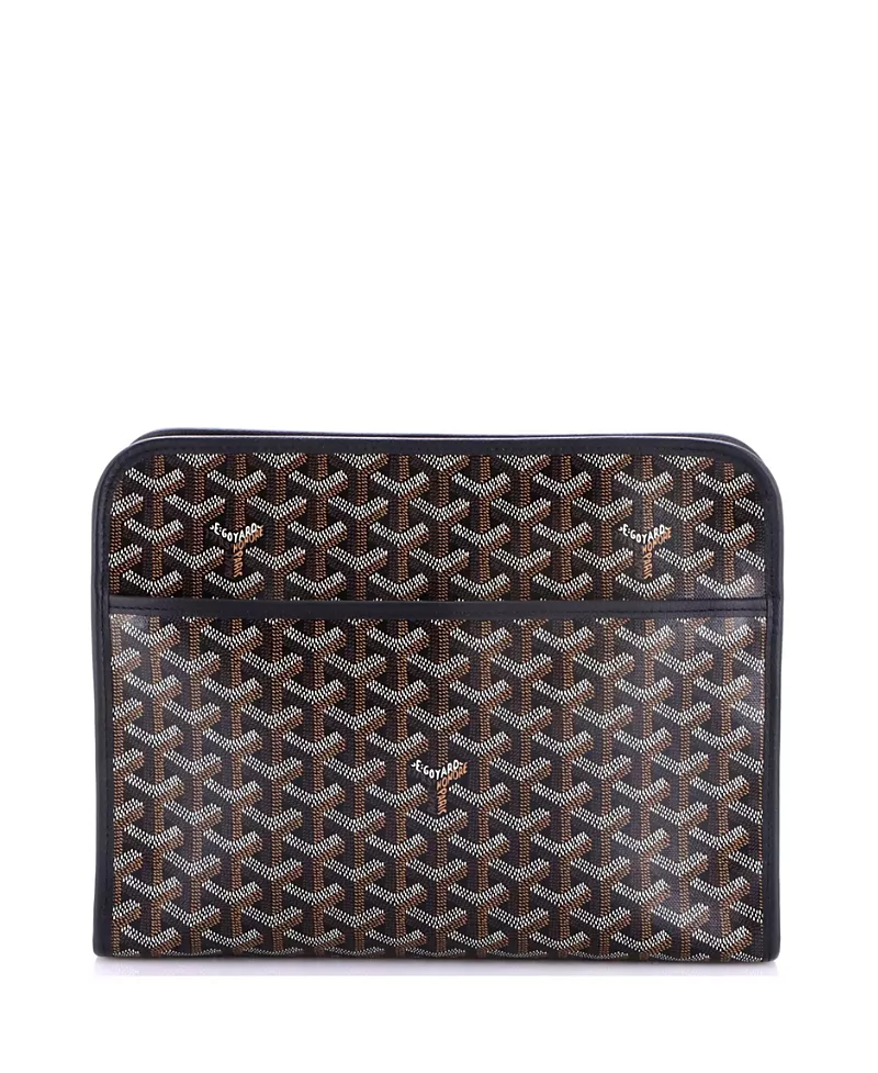 Pre-Owned Goyard Jouvence Gm Signature Chevron Coated Canvas Toiletry Pouch