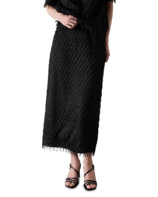 Tufted Column Midi Skirt