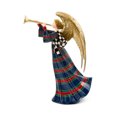 Timeless Tartan Angel Figurine Decor