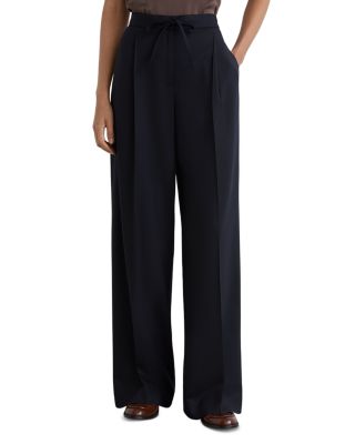 Solene Wool Blend Wide Leg Trousers