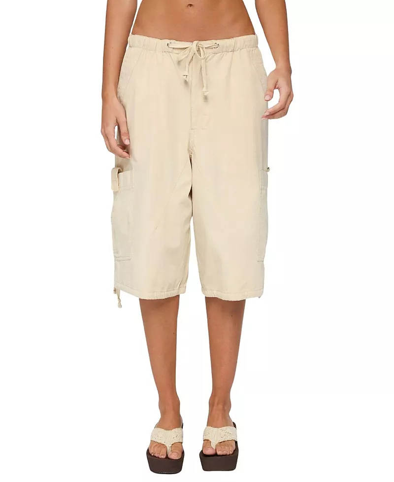 Edikted Azul Oversized Cargo Bermuda Shorts