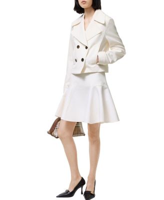  Fit-and-Flare Cotton Mini Skirt