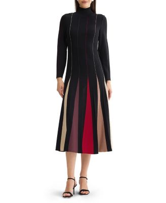 Misook Fit & Flare Soft Knit Maxi Dress