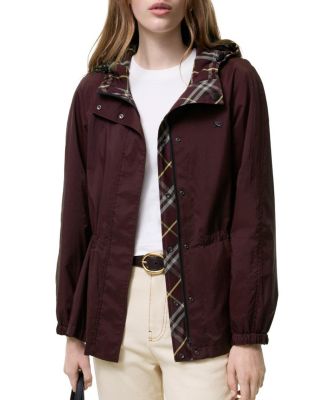 Reversible Check Nylon Hooded Jacket