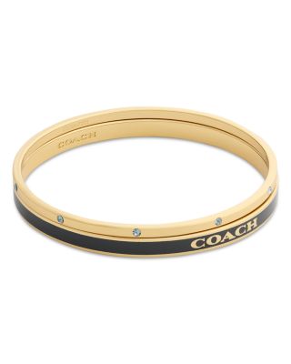 Signature Logo Enamel & Stone Duo Bangle Bracelet Boxed Set