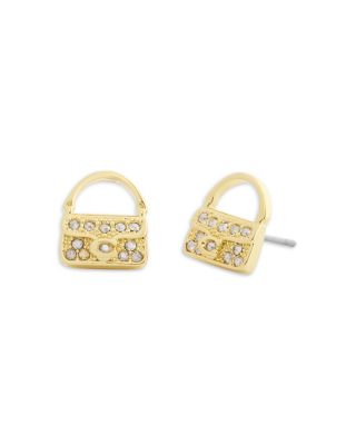 Iconic Charms Pav&eacute; Handbag Stud Earrings
