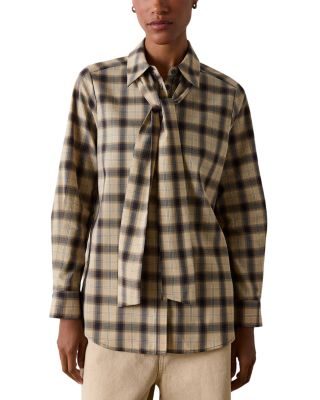 Removable Scarf Long Sleeve Shirt