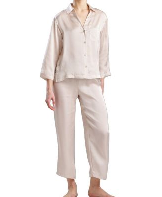 Natori Edit Natori Ashley Icon Notch Top And Pant Pj Set In Gray