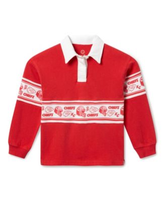  Unisex NFL Kansas City Chiefs Rugby Long Sleeve Tee - Little Kid, Big Kid