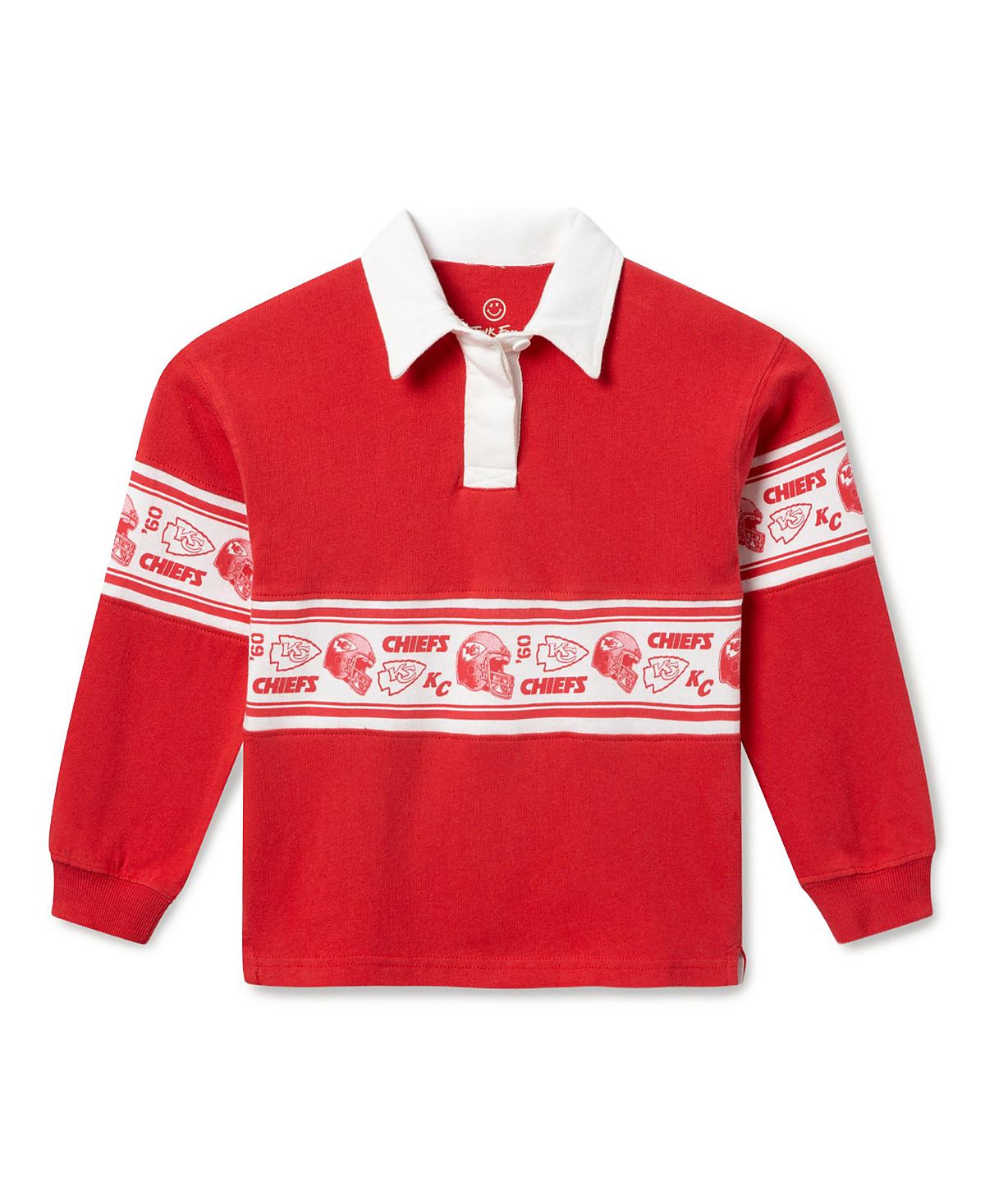 Junk Food Clothing Unisex Kids Nfl Kansas City Chiefs Rugby Long Sleeve Tee - Little Kid, Big Kid