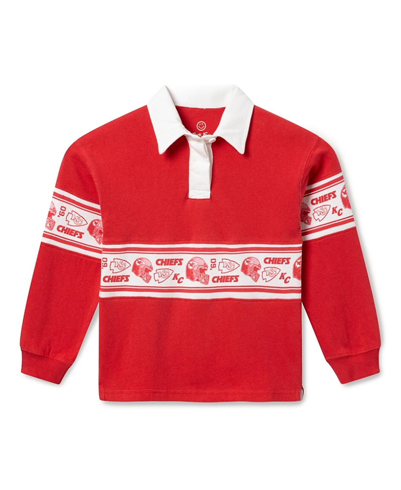 Junk Food Clothing Unisex Kids Nfl Kansas City Chiefs Rugby Long Sleeve Tee - Little Kid, Big Kid