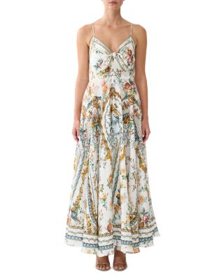 Linen Tie Front Maxi Dress