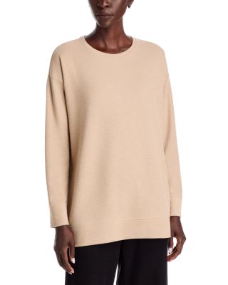Cotton Crewneck Long Sleeve Tunic