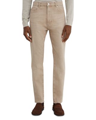 Arctic Cotton Blend Slim Fit Jeans in Beige