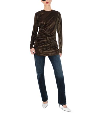 Robyn Draped Long Sleeve Mini Dress
