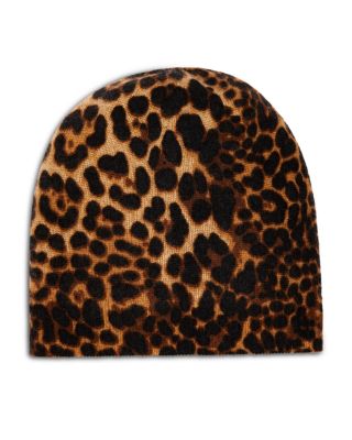 Cashmere Animal Print Beanie - Exclusive