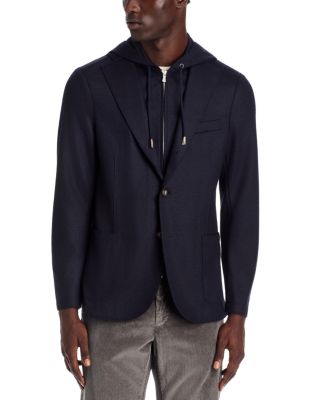 Single Breasted Hooded Jacket