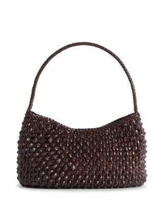 Basil Woven Leather Shoulder Bag