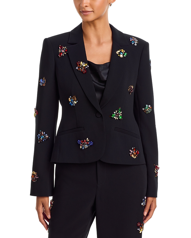 Cinq À Sept Cinq A Sept Karlie Crown Jewel Embellished Blazer In Black/multi