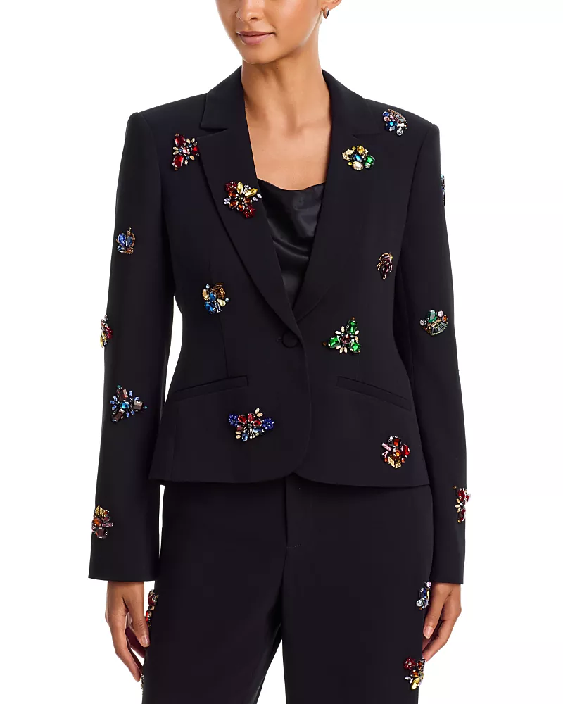 Cinq a Sept Karlie Crown Jewel Embellished Blazer