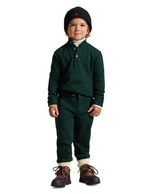 Boys' Plaid Estate Rib Cotton Pullover & Pants Set - Little Kid