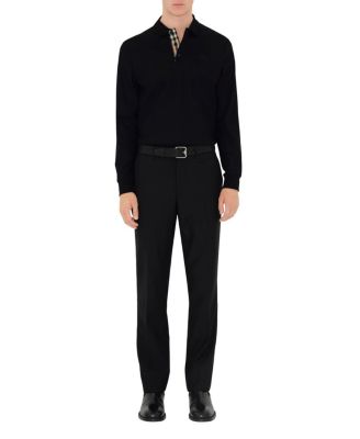  Long-sleeve Cotton Polo Shirt