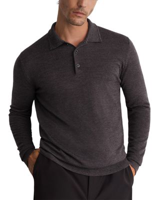 Dark Wicker Wool Slim Polo Shirt