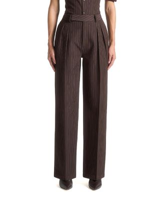 Julie Pinstripe Twin Pleat Tailored Trousers