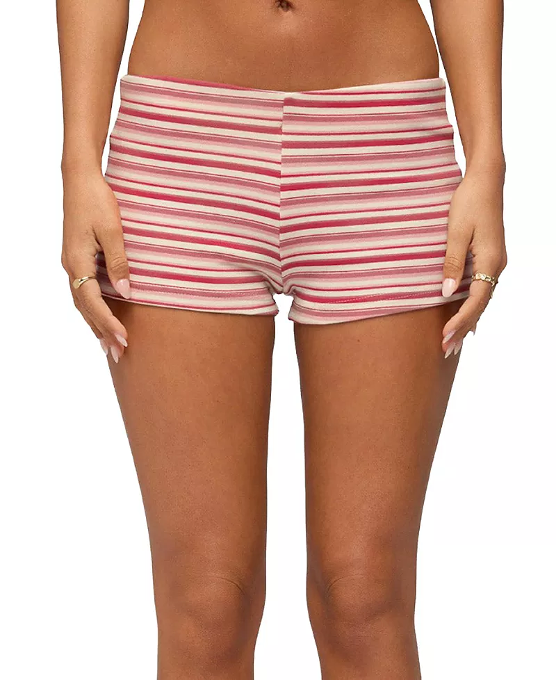 Edikted Noelia Striped Micro Shorts