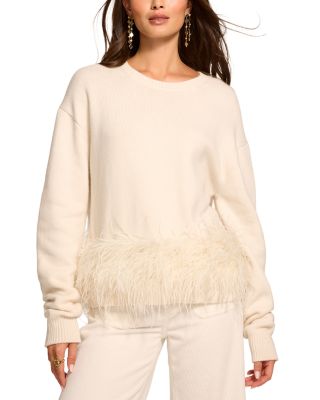 Lana Feather Trim Sweater