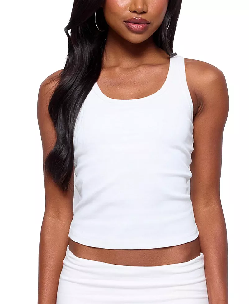 Edikted Ailsa Ribbed Built In Bra Tank Top