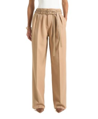 Pascale Wide Leg Trousers with Double Belt