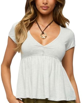  Chere V Neck Babydoll Top