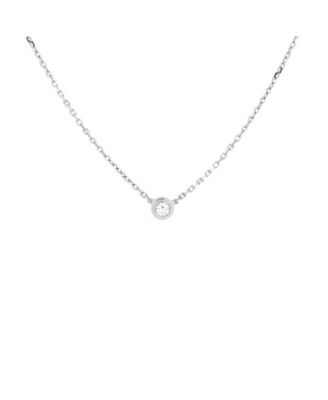 XS Cartier D'Amour Pendant Necklace 18K White Gold and Diamond, 16"