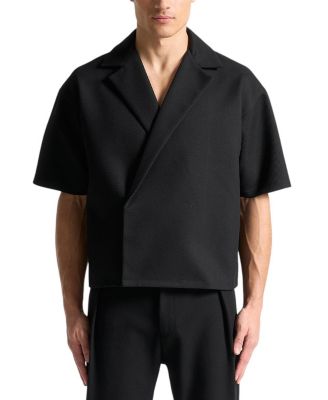 Abel Boxy Twill Double Breasted Shirt