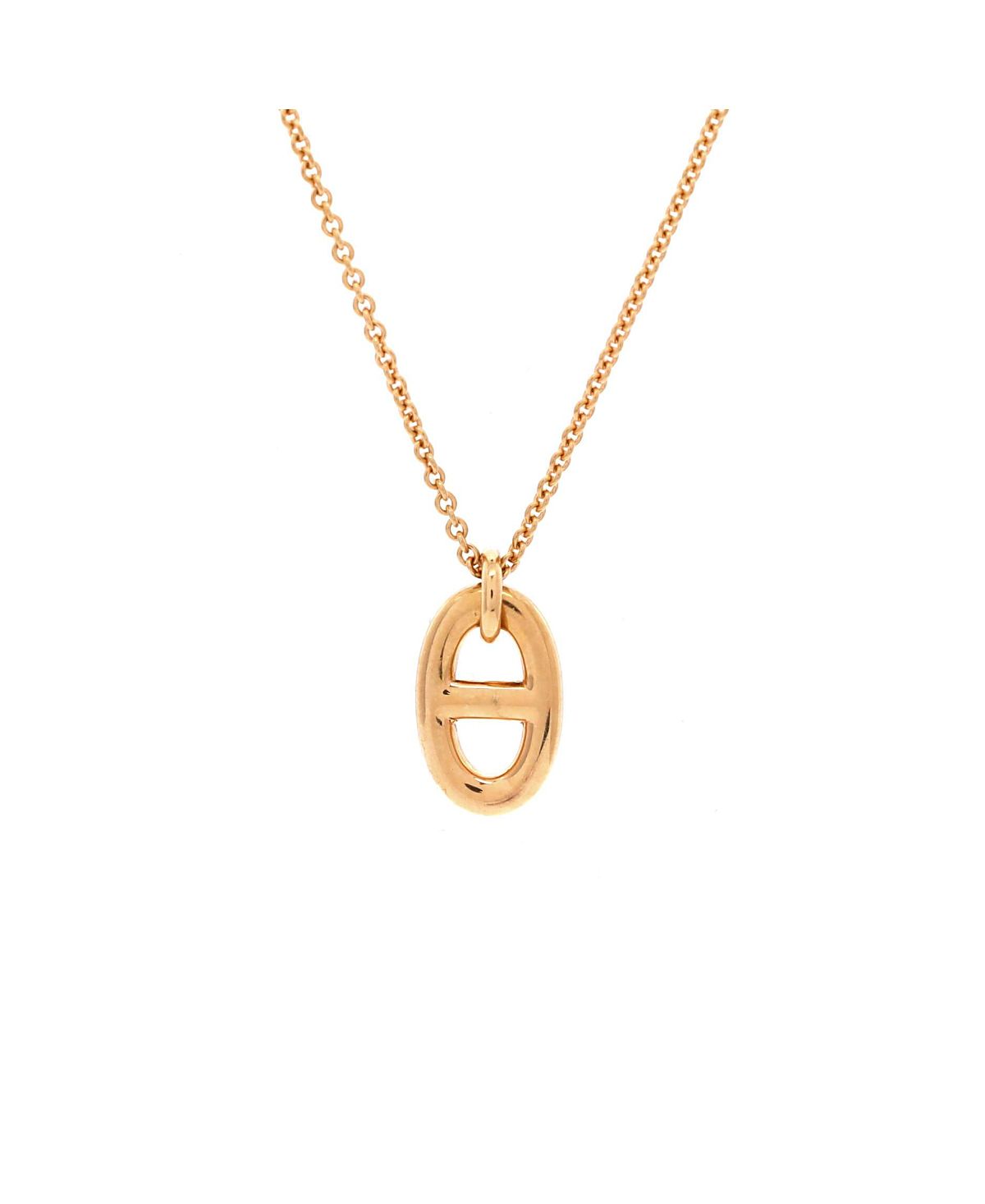 Pre-Owned HERMES Small Farandole Pendant Necklace 18K Rose Gold