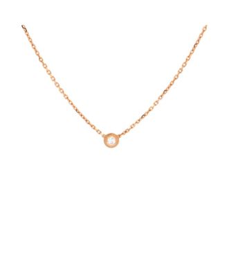 XS Cartier D'Amour Pendant Necklace 18K Rose Gold with Diamond, 16"